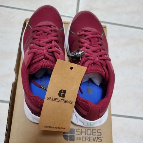 Shoes For Crews Vitality II Sneakers - Maroon 5.5 - Picture 4 of 6